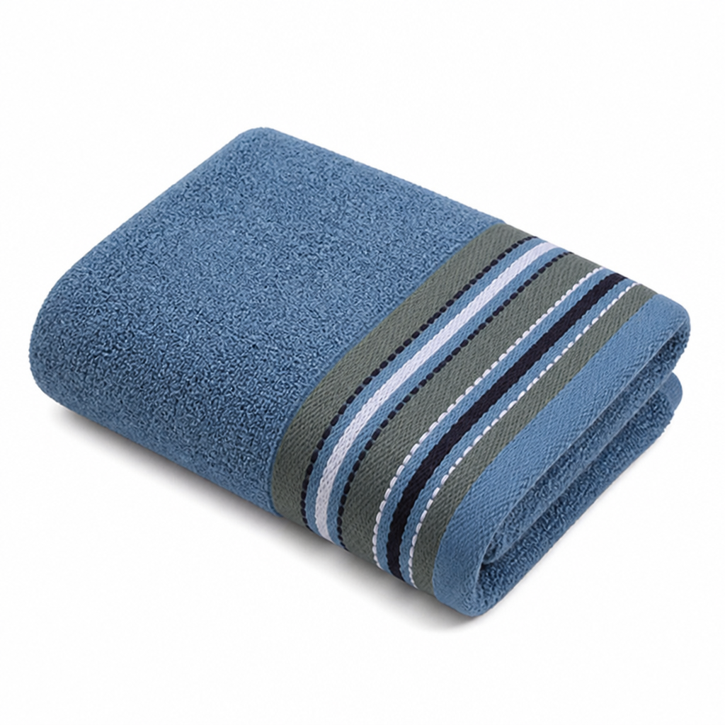 High-Absorbency Soft Striped Terry Bath Towel