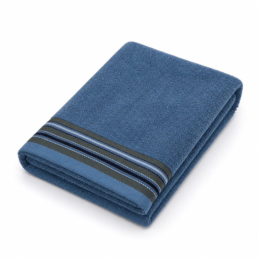 High-Absorbency Soft Striped Terry Bath Towel