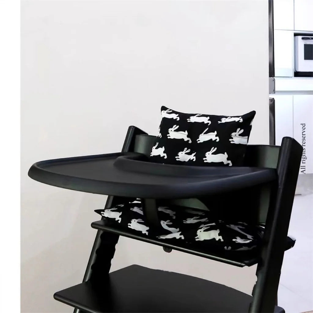 High Chair Cushion Padded Removable Machine-Washable Cover & Harness Slots