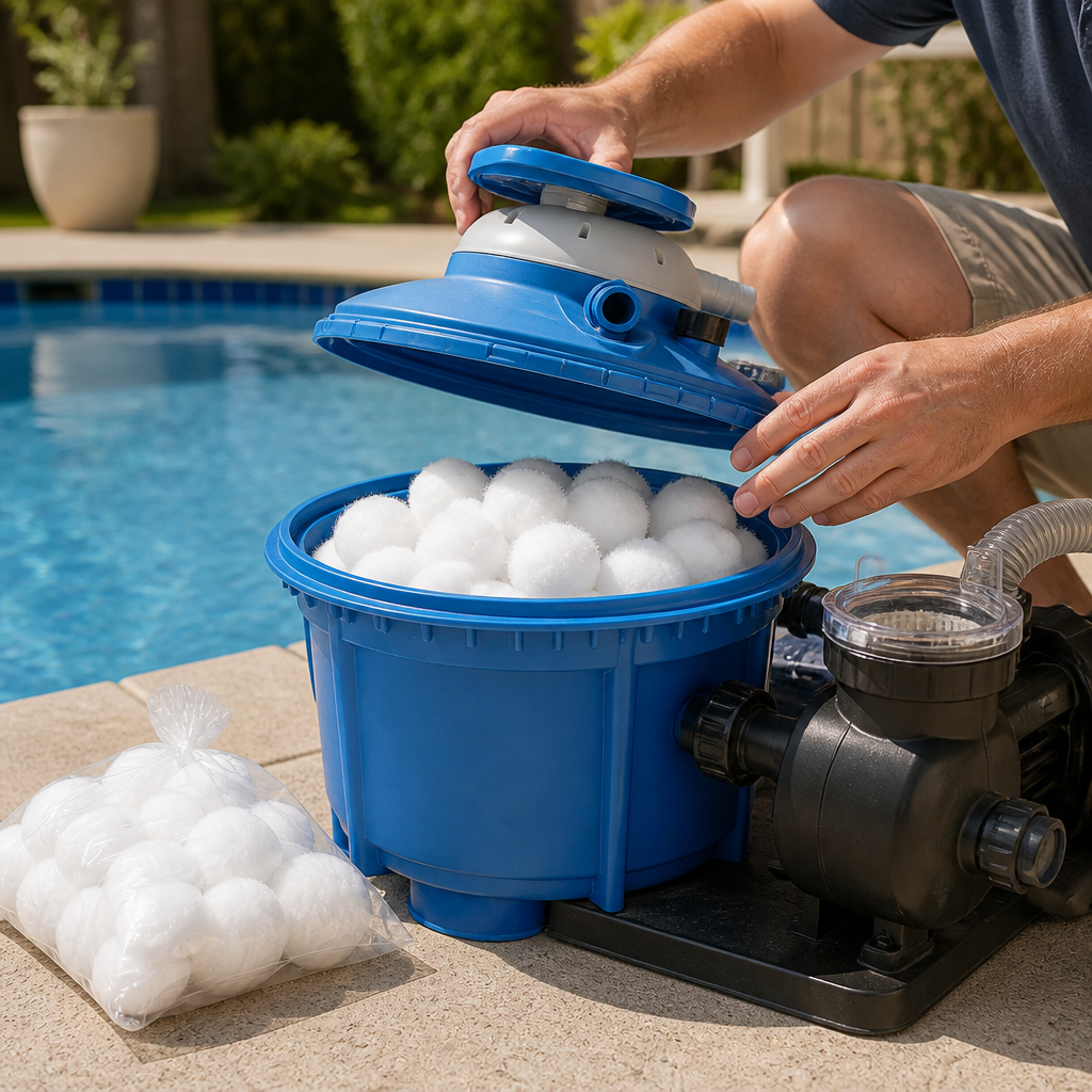 High-Efficiency Reusable Pool Filter Balls