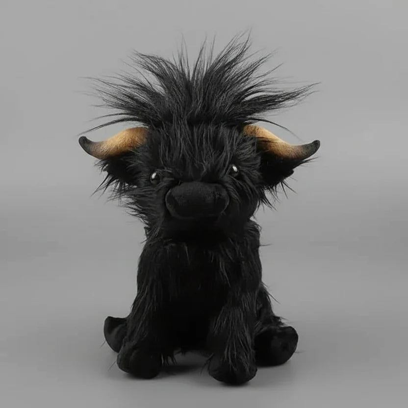 Highland Cow Plush Toy Soft Shaggy 9.8-Inch Cuddly Companion
