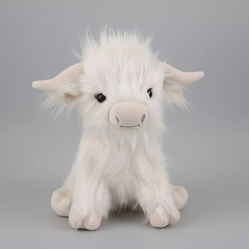 Highland Cow Plush Toy Soft Shaggy 9.8-Inch Cuddly Companion