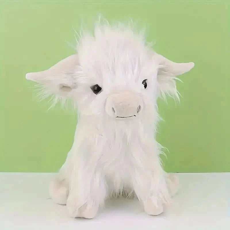 Highland Cow Plush Toy Soft Shaggy 9.8-Inch Cuddly Companion