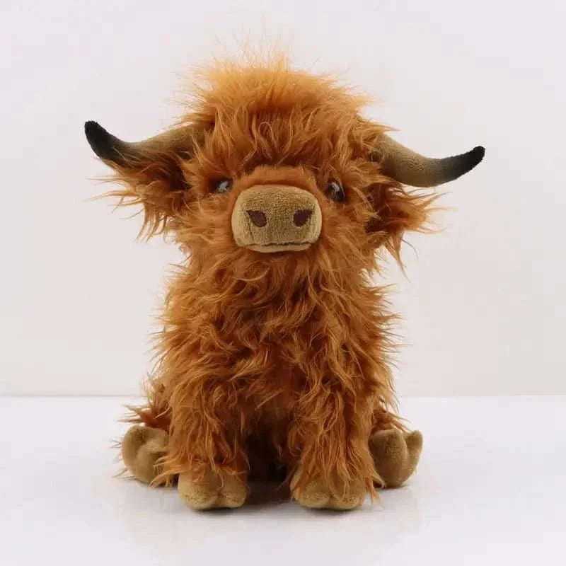Highland Cow Plush Toy Soft Shaggy 9.8-Inch Cuddly Companion