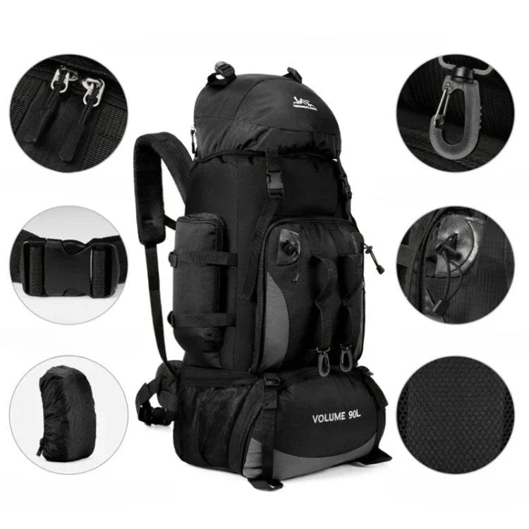 Hiking Backpack Water-Resistant Lightweight 23.8-Gallon Capacity