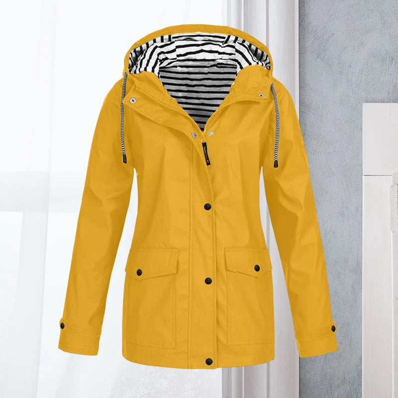 Hiking Jacket Waterproof Lightly Padded Adjustable Fit