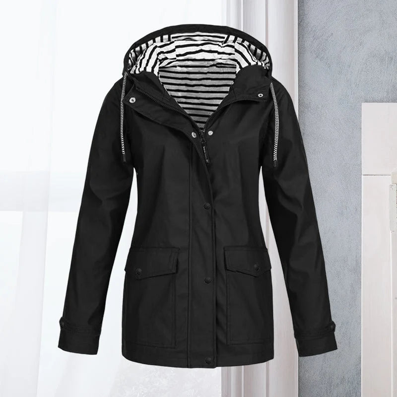Hiking Jacket Waterproof Lightly Padded Adjustable Fit