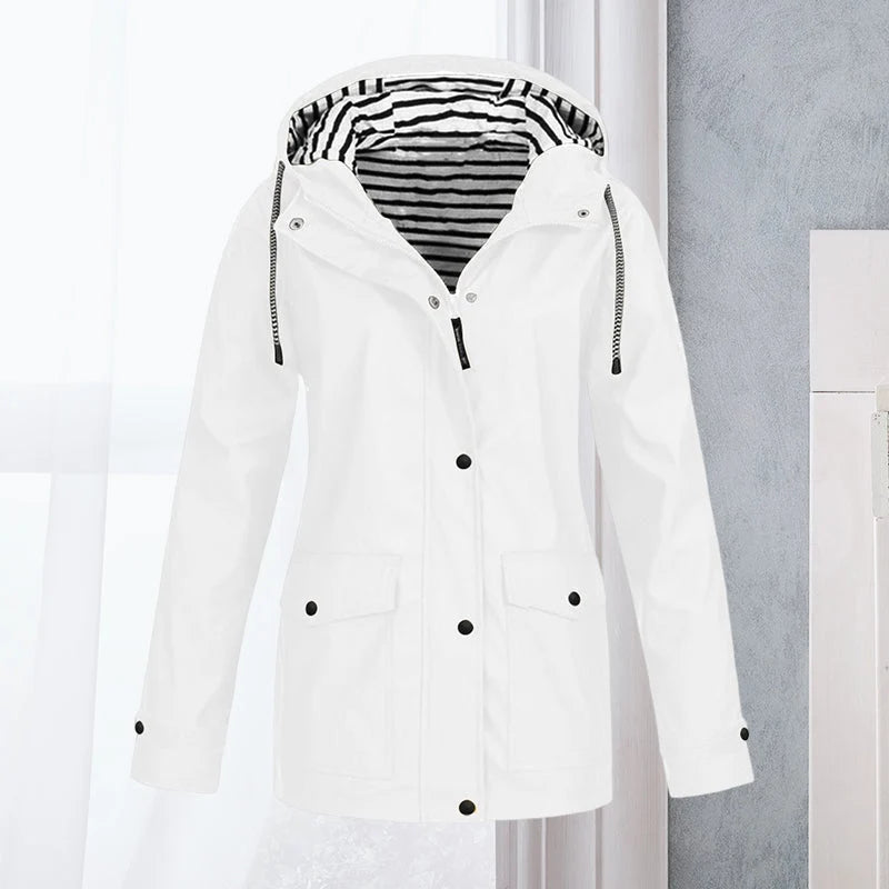 Hiking Jacket Waterproof Lightly Padded Adjustable Fit