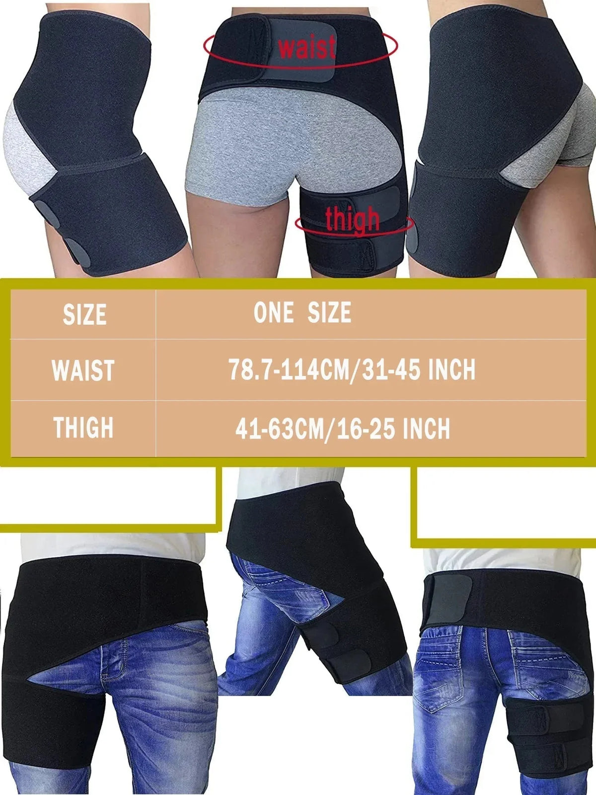 Hip Support Brace Breathable Joint Stabilizer