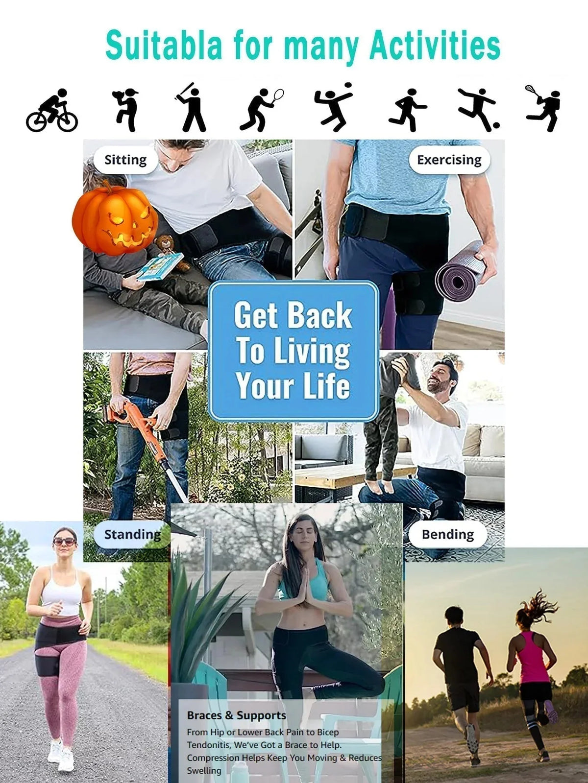 Hip Support Brace Breathable Joint Stabilizer