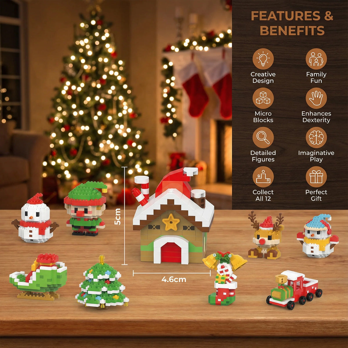 Holiday Block Set Interlocking Reusable Colorful
