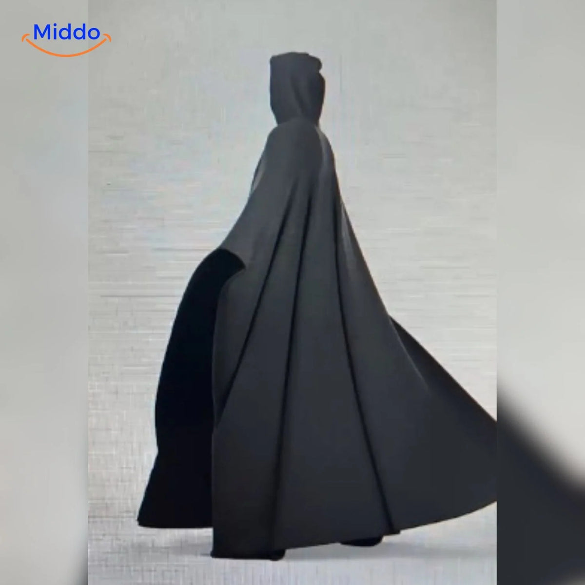 Hooded Cape Wool Blend Oversized Button Closure