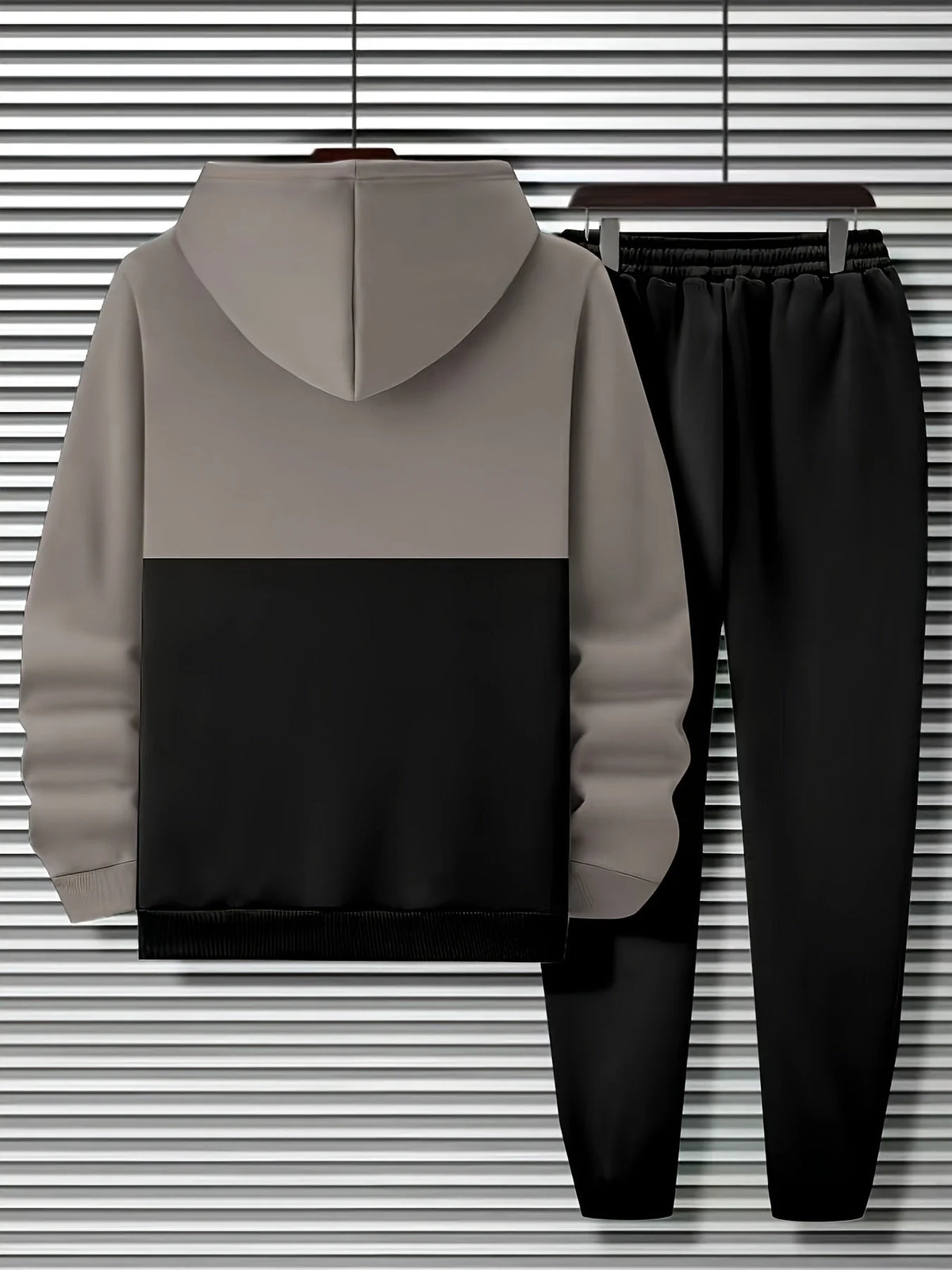 Hooded Sweatshirt Color Block Roomy Fit & Full-Length Sleeves