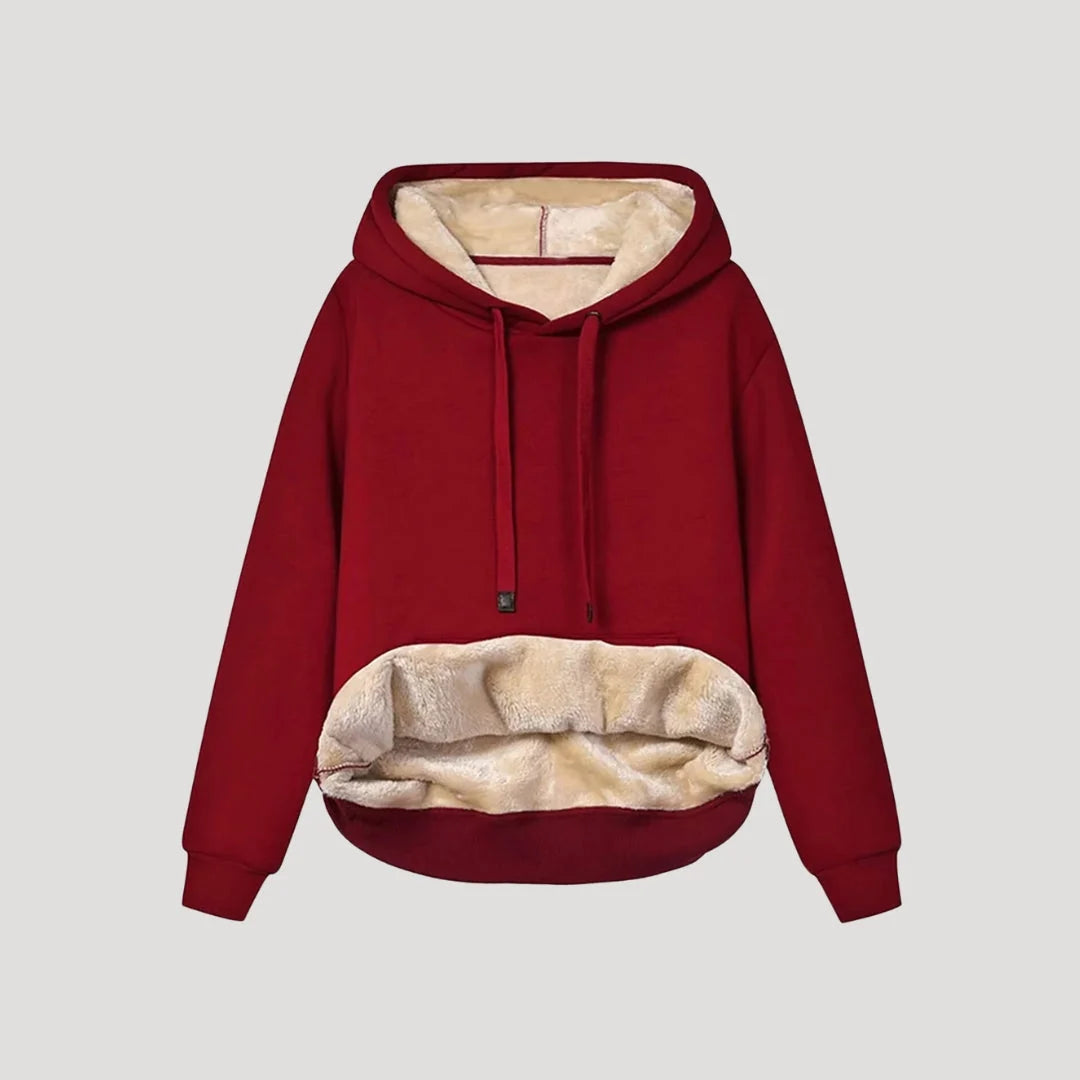 Hoodie Fleece-Lined Oversized Fit Kangaroo Pocket