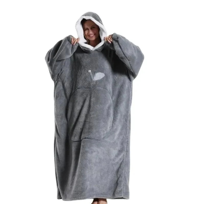 Hoodie Oversized Fleece Hood & Kangaroo Pocket