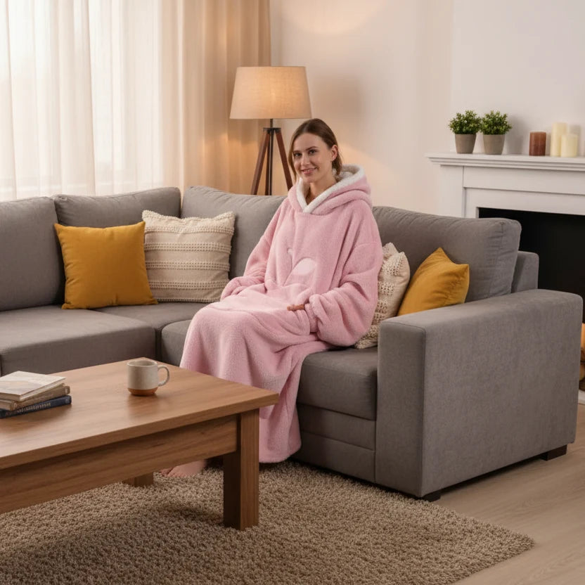 Hoodie Oversized Fleece Hood & Kangaroo Pocket