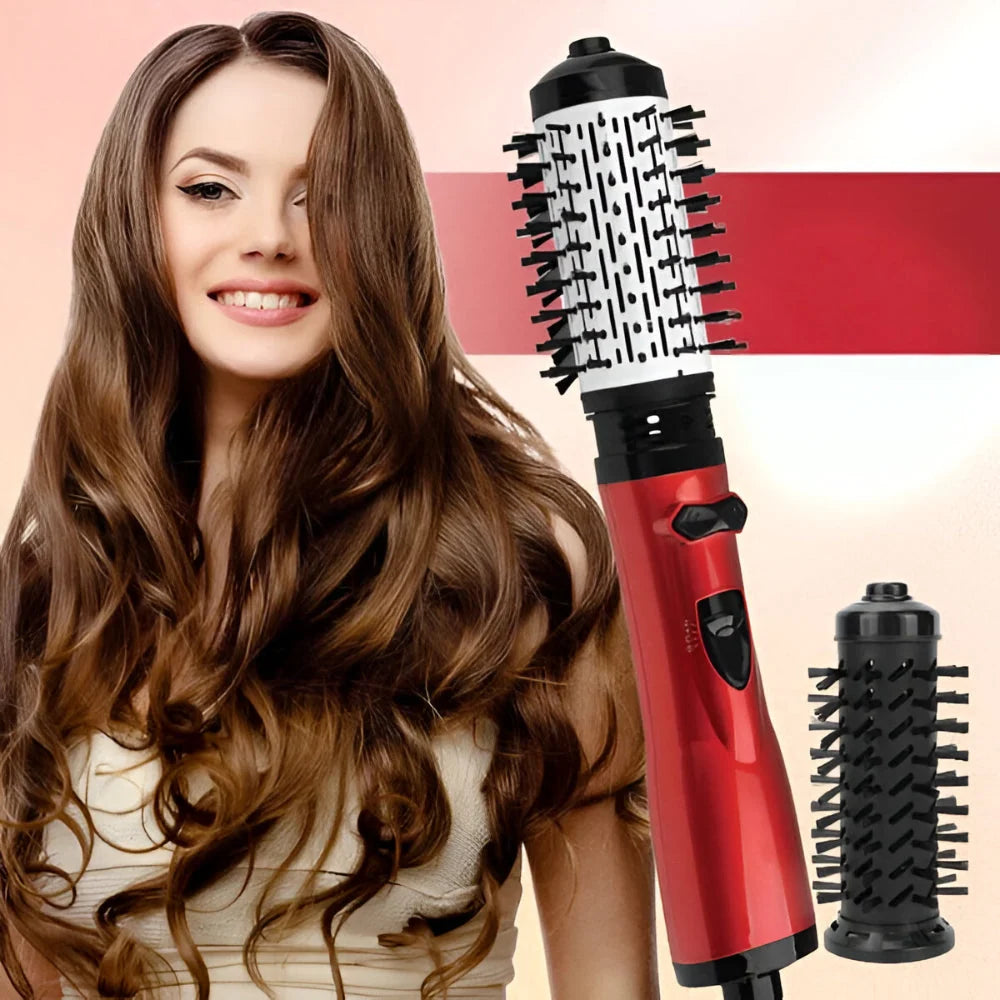 Hot Air Brush Rotating Ionic Two Interchangeable Heads