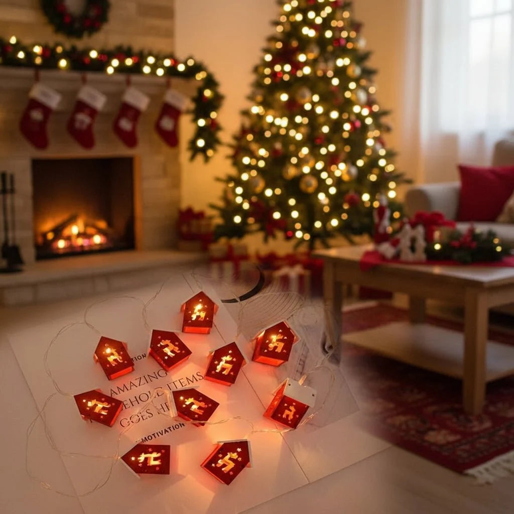 House Light Natural Wood Warm White LED Cordless
