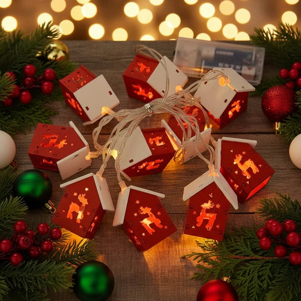 House Light Natural Wood Warm White LED Cordless
