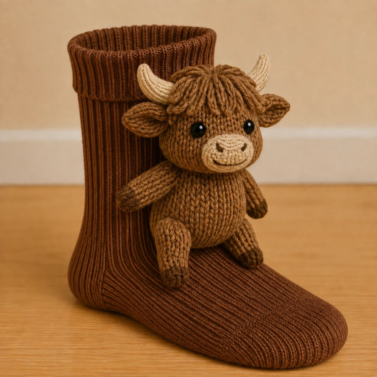House Socks Plush Warmth Non-Slip Sole Animal Designs