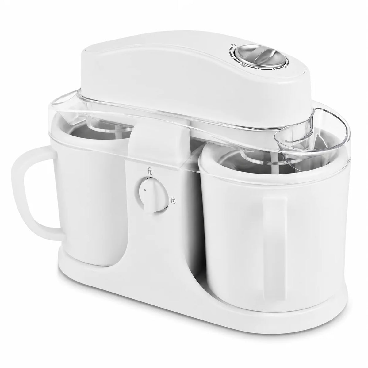 Ice Cream Maker Dual Freezer Bowls Churns While Freezing