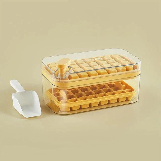 Ice Tray System Push Release Storage & Scoop