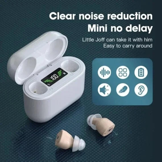 In-Ear Amplifier Adjustable Volume & USB Rechargeable Comfortable Fit