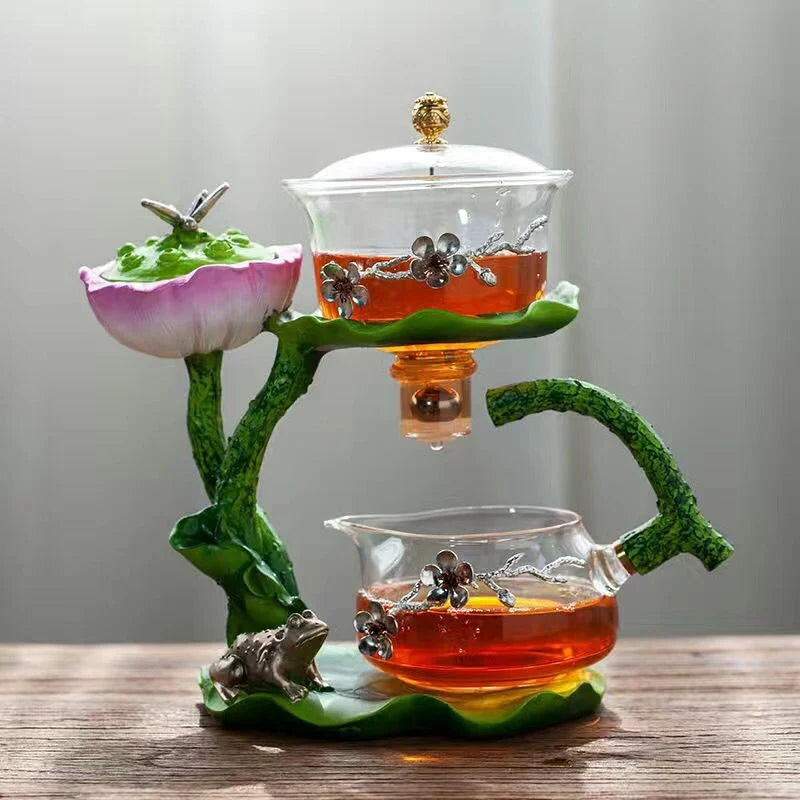 Incense Teapot Resin Glass Handcrafted Decor