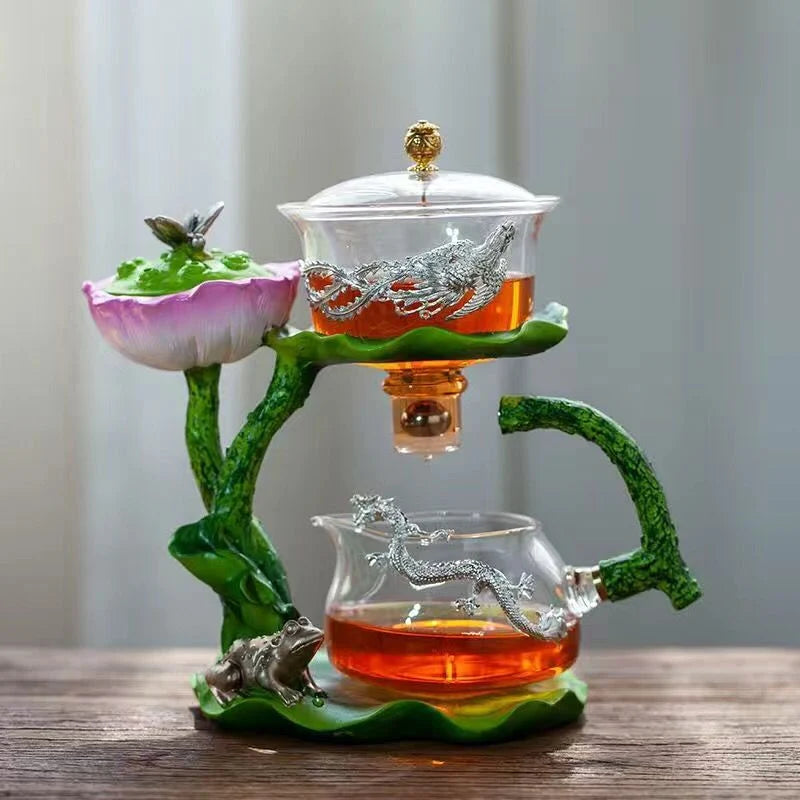 Incense Teapot Resin Glass Handcrafted Decor
