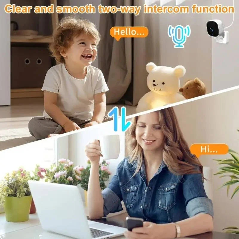 Indoor Security Camera WiFi Night Vision & Two-Way Audio
