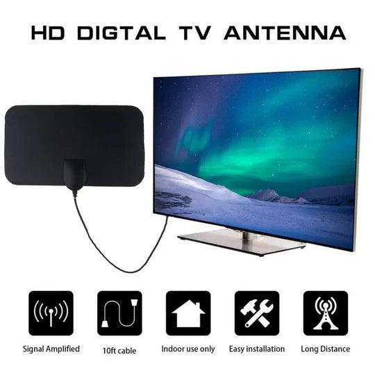 Indoor TV Antenna Slim Flat Adhesive Backing