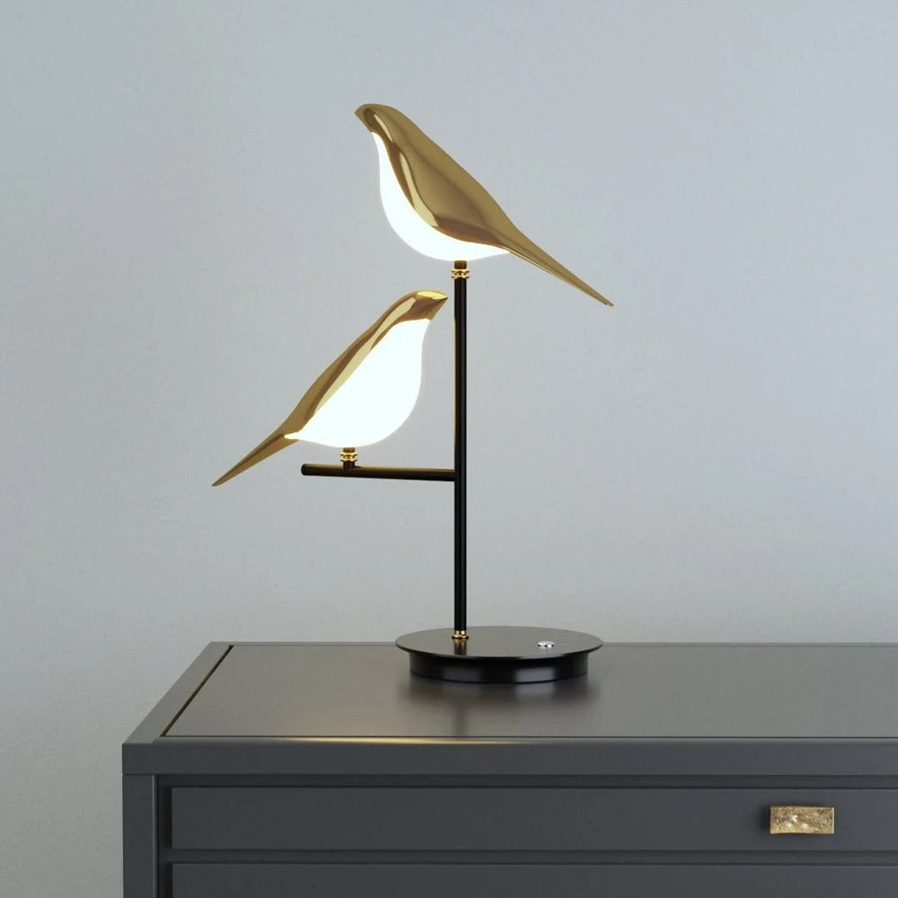 Indoor Wall Sconce Concealed LED Brass Bird Accent