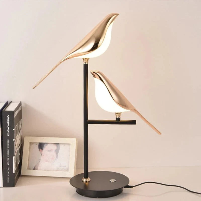 Indoor Wall Sconce Concealed LED Brass Bird Accent