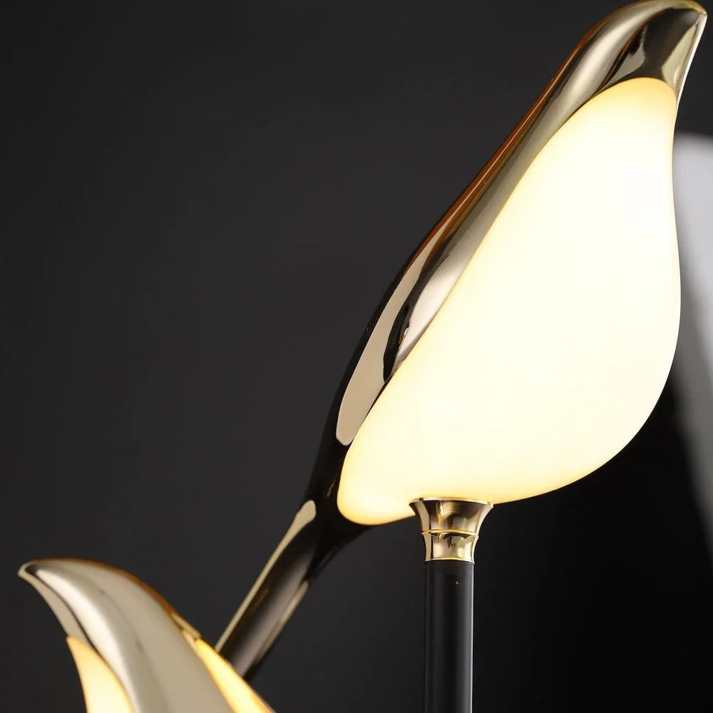 Indoor Wall Sconce Concealed LED Brass Bird Accent