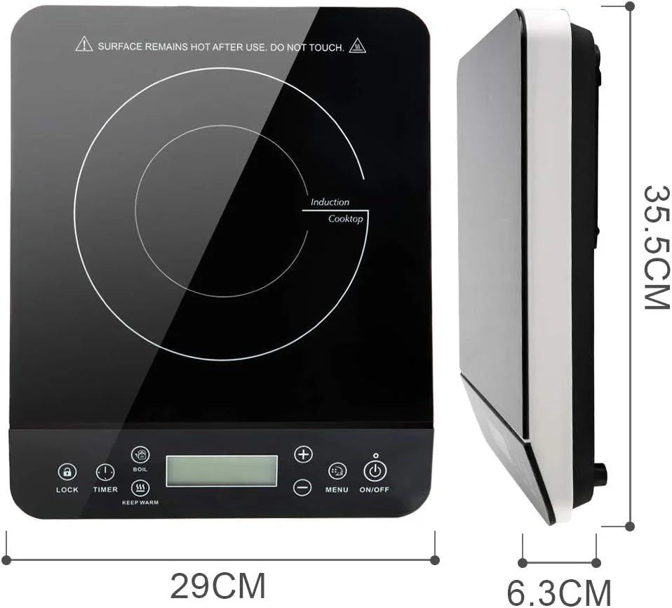Induction Cooktop 1800W Touch LCD Auto-Pan Detection