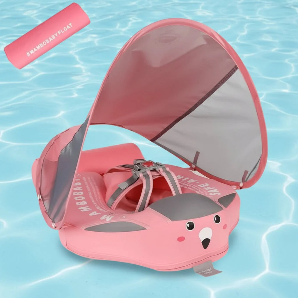 Infant Pool Float Seated Harness & Removable Sun Canopy