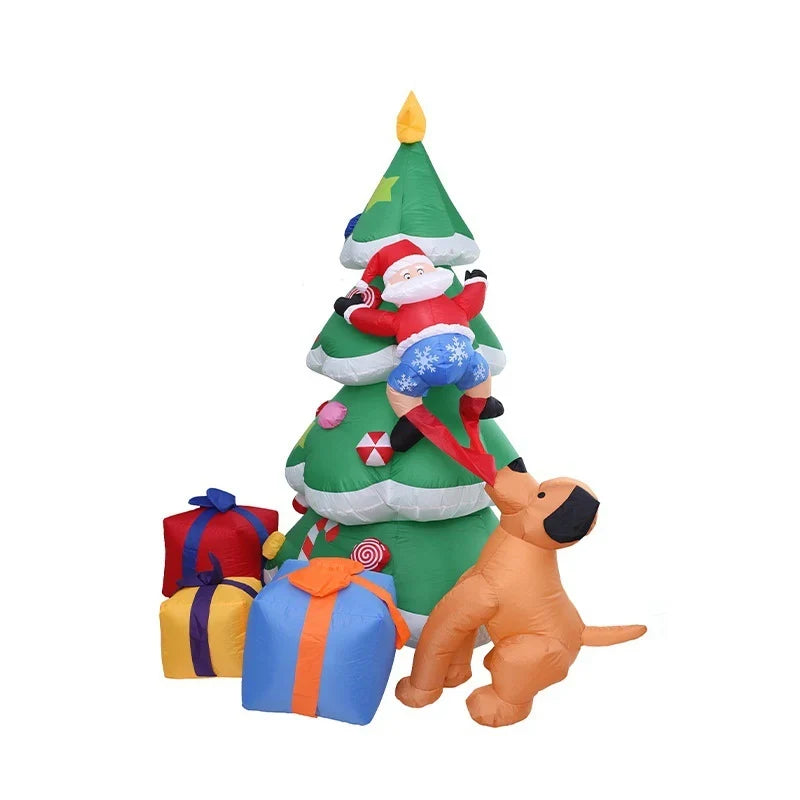 Inflatable Christmas Tree Weather-Resistant Built-In Lights & Blower