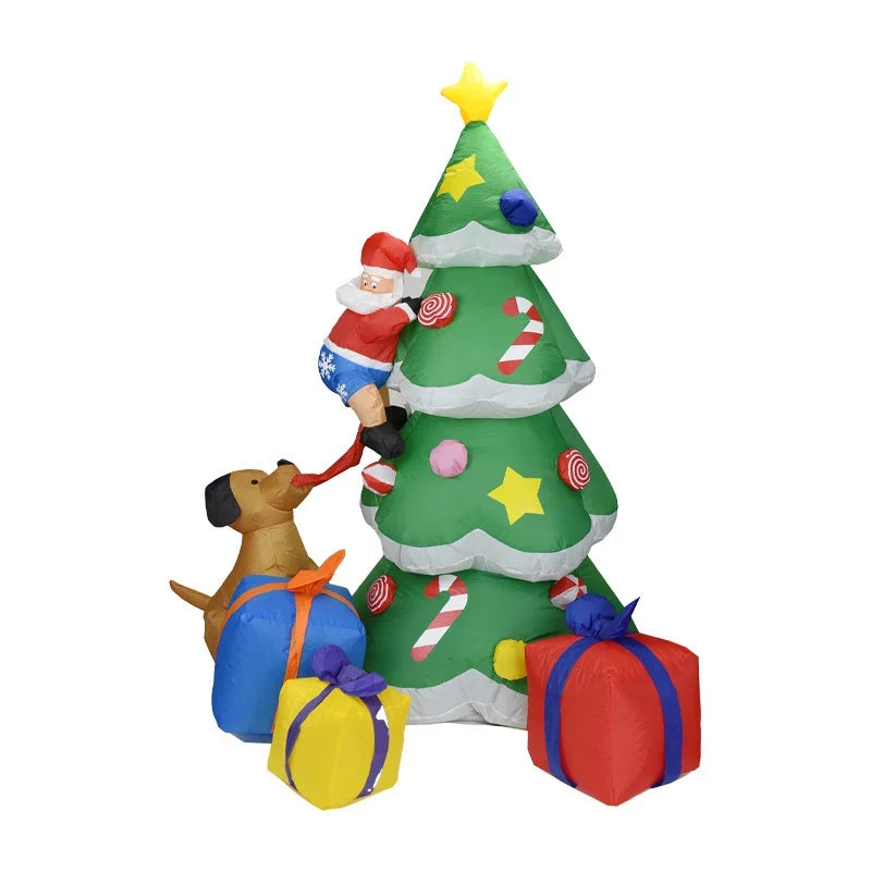 Inflatable Christmas Tree Weather-Resistant Built-In Lights & Blower