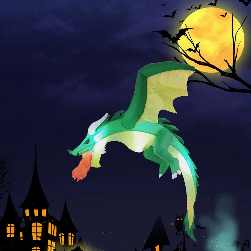 Inflatable Dragon LED Lights Fireball Effect