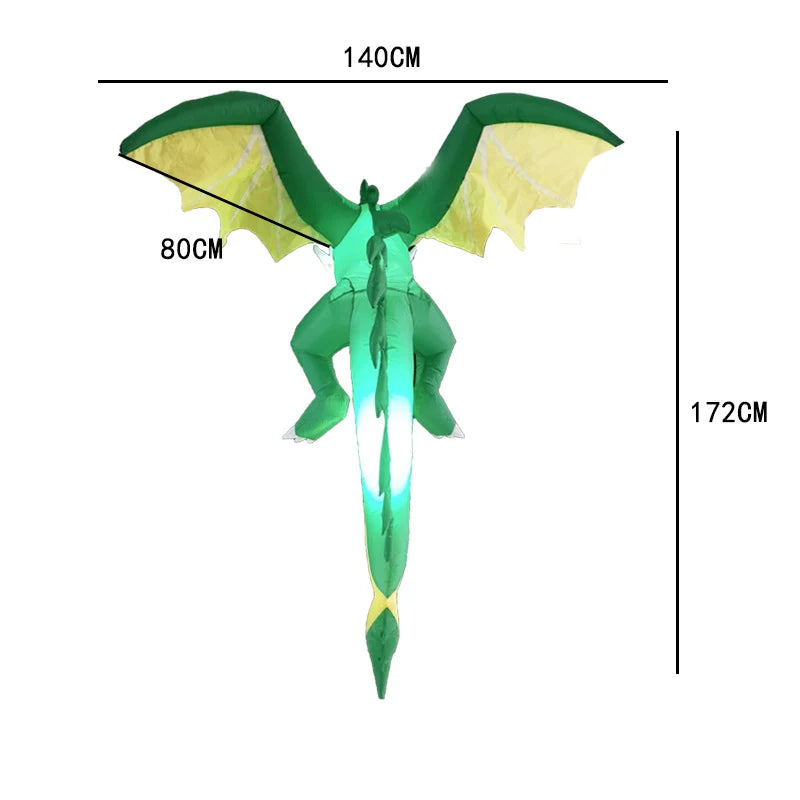 Inflatable Dragon LED Lights Fireball Effect