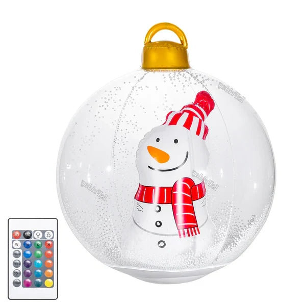 Inflatable Outdoor Christmas Ball LED-Lit Weather-Resistant