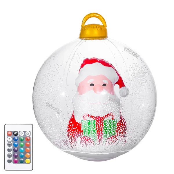 Inflatable Outdoor Christmas Ball LED-Lit Weather-Resistant