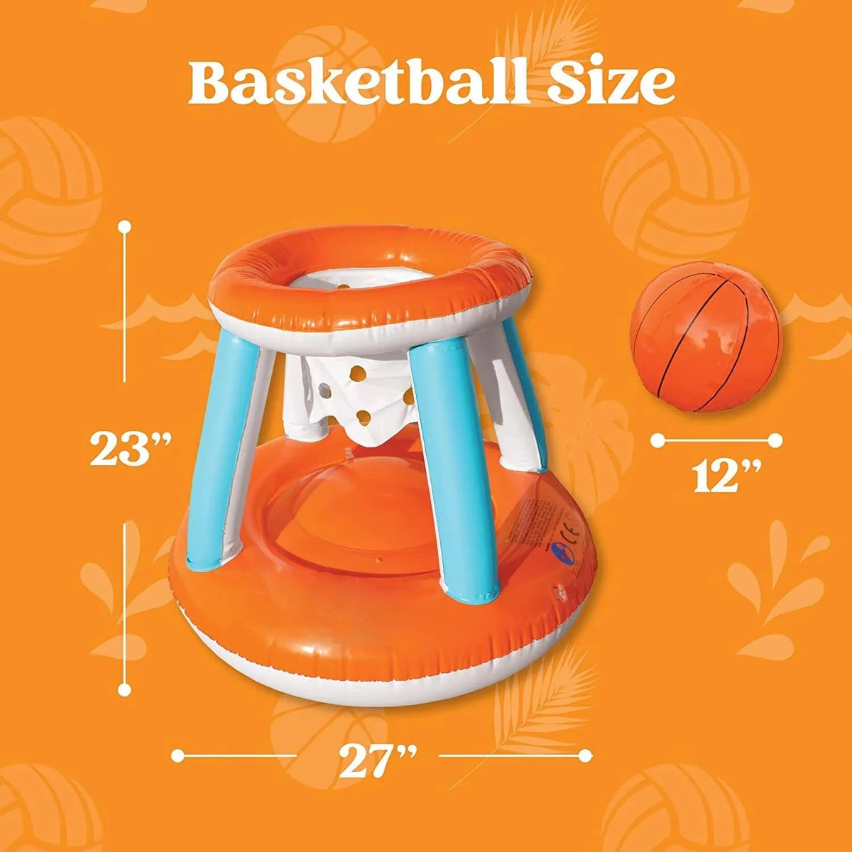 Inflatable Pool Net Dual-Game With Balls & Weight Bags