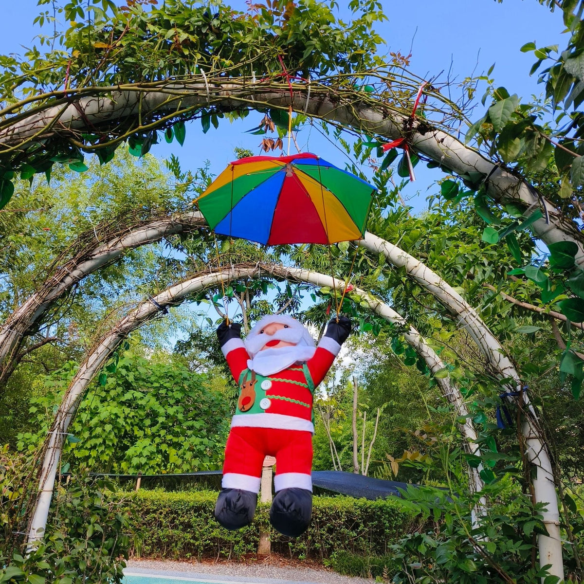 Inflatable Santa Decoration Floating Parachute Quick Inflate & Deflate