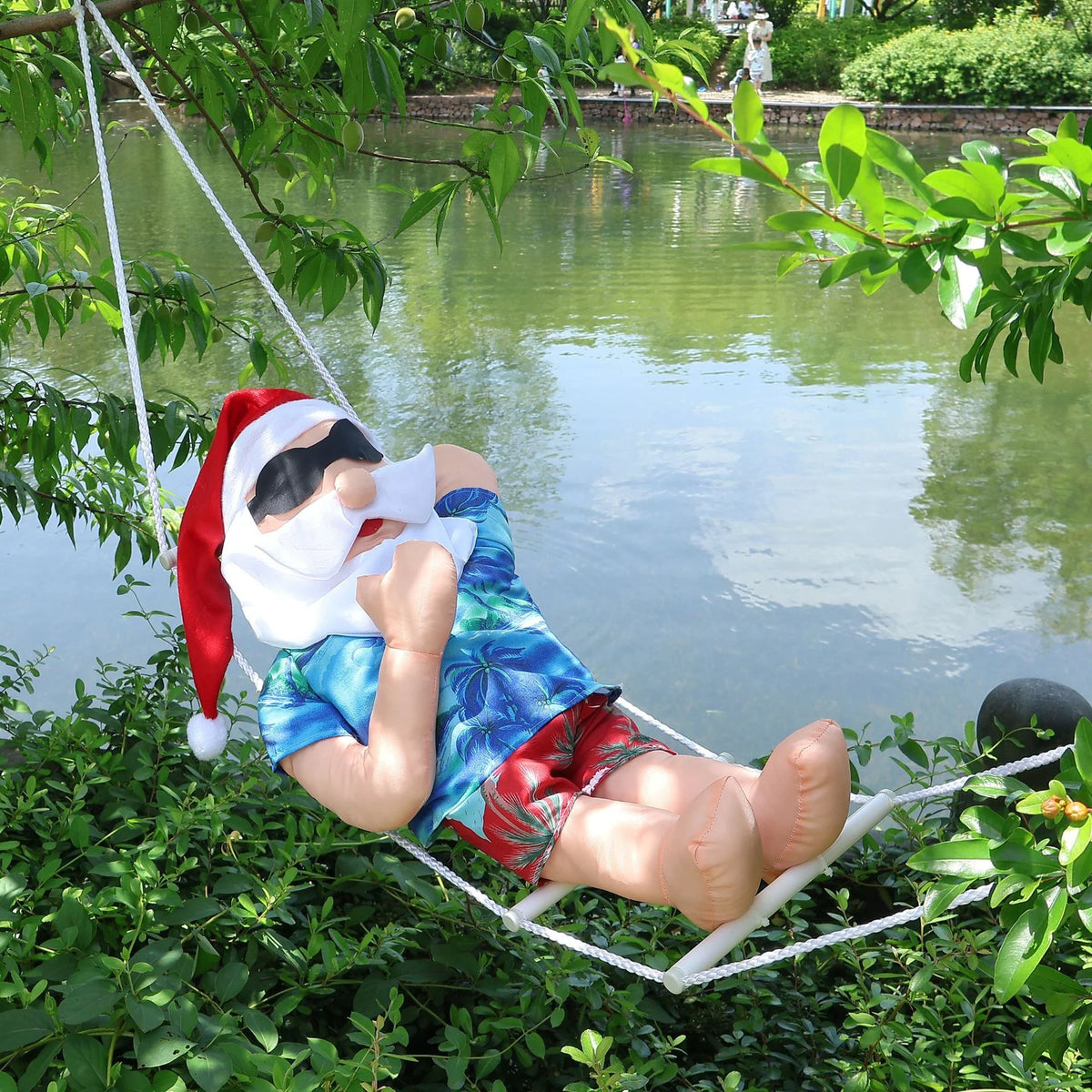 Inflatable Santa Decoration Quick-Inflate Weather-Resistant