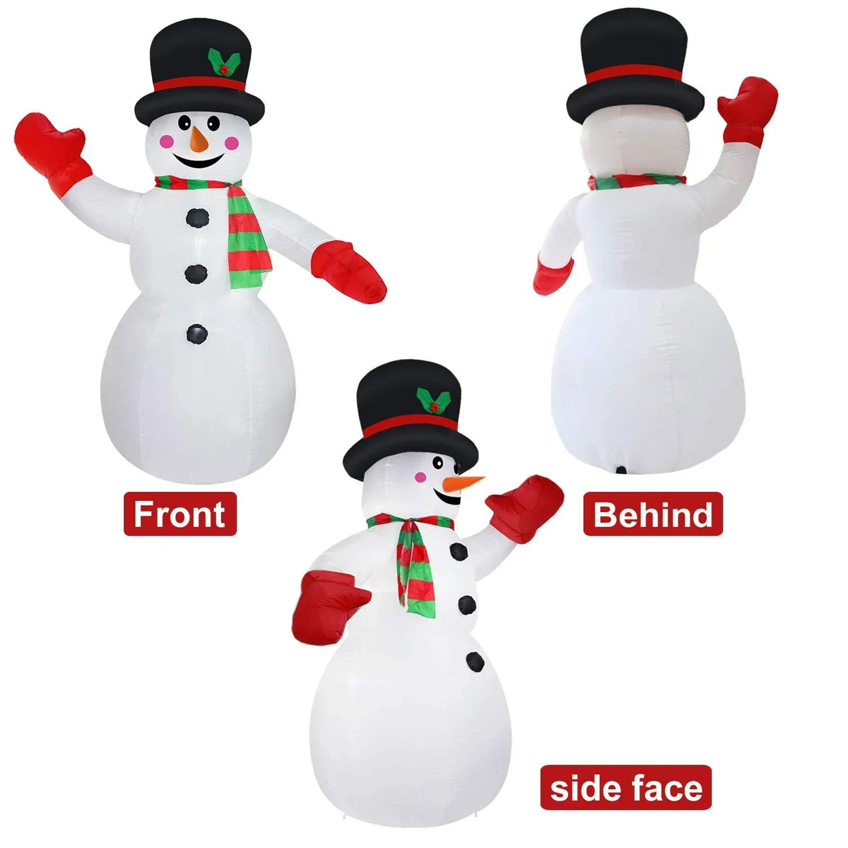 Inflatable Snowman Easy Inflate Weather-Resistant Indoor & Outdoor
