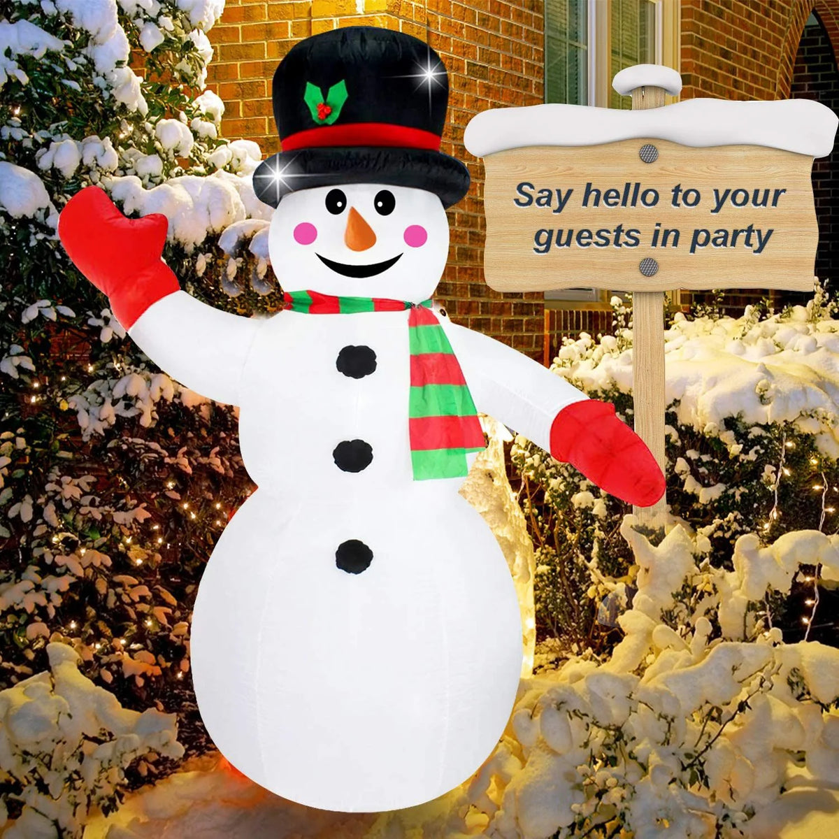 Inflatable Snowman Quick-Setup Weather-Resistant