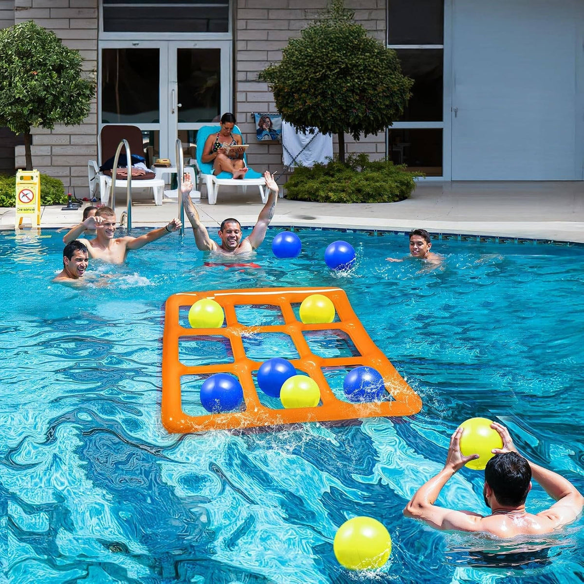 Inflatable Tic Tac Toe Pool Game Large Board