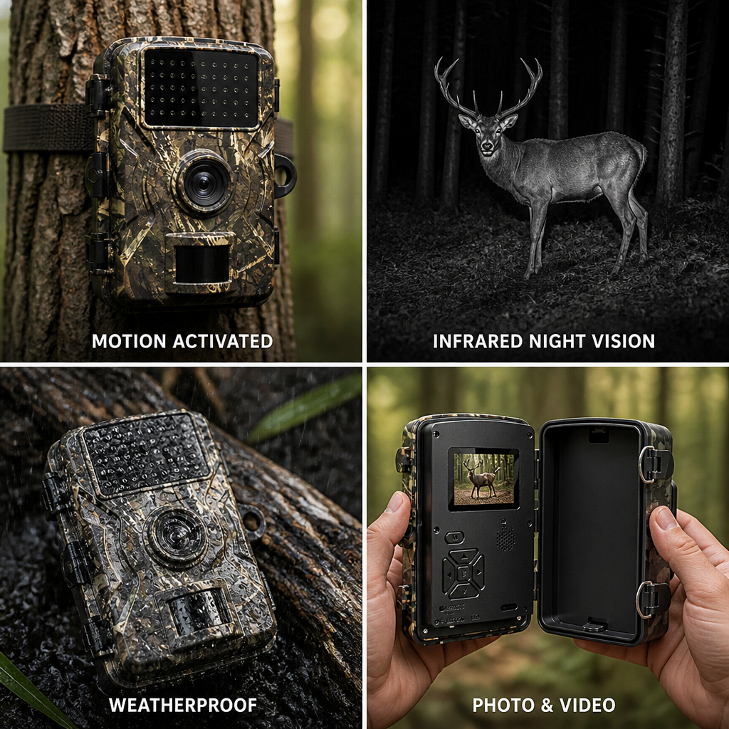 Infrared Night Vision Motion Sensor Weatherproof Trail Camera