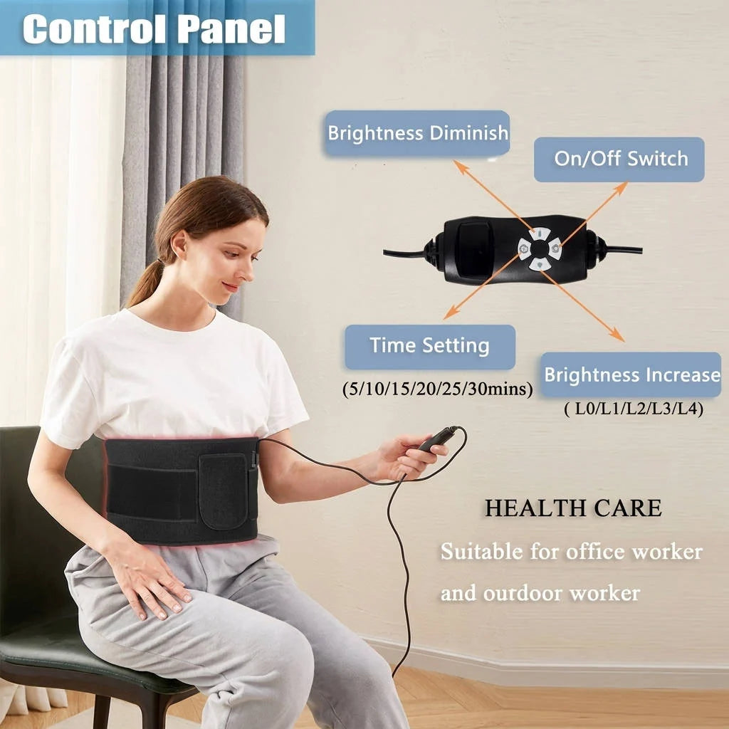 Infrared Therapy Belt Dual Wavelength Adjustable Cotton Wrap